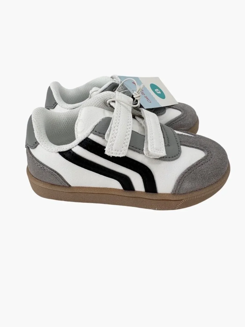 NEW Cat & Jack Toddler Dakota Retro Court Sneakers - White/Gray